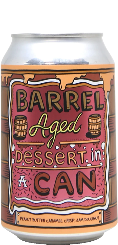 Amundsen Bryggeri Barrel Aged Dessert In A Can - Peanut Butter Caramel Crisp Jam Doughnut - Speciaalbier Expert