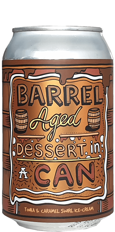 Amundsen Bryggeri Barrel Aged Dessert In A Can - Tonka & Caramel Swirl Ice-Cream - Speciaalbier Expert