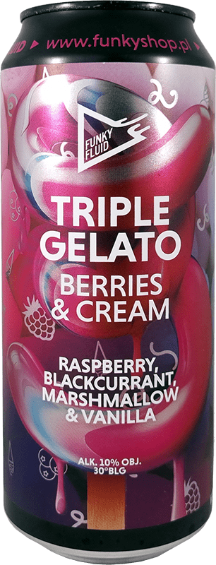 Funky Fluid Triple Gelato: Berries & Cream